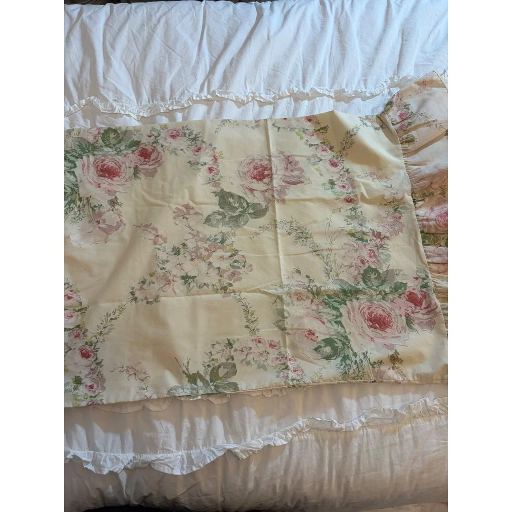 Vintage Springmaid Bill Blass Windermere Collection Queen Sheet Set Floral 3 Pc